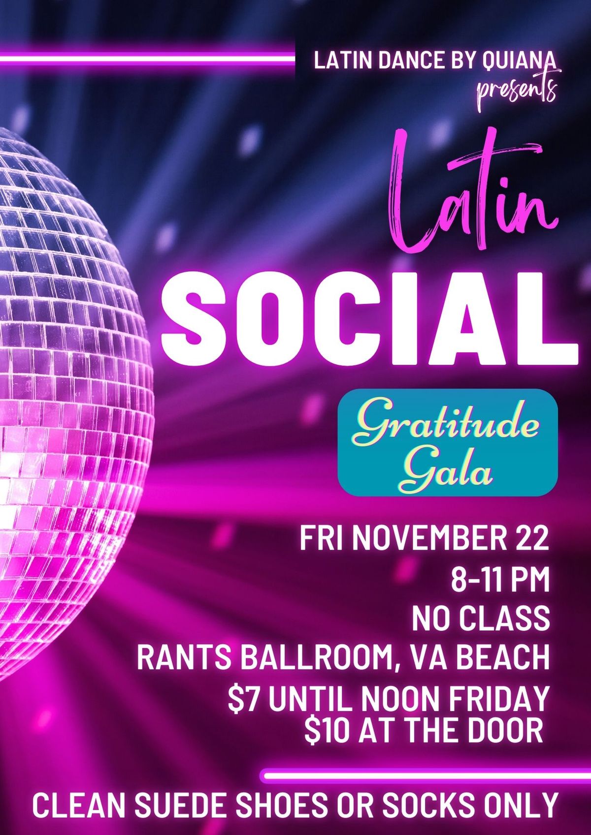 Latin Dance Social:  Gratitude Gala Edition