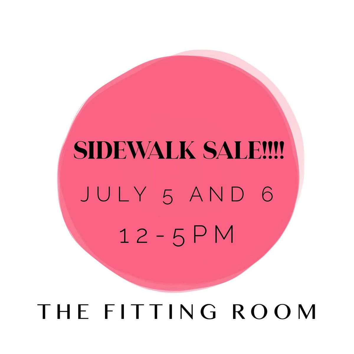 SIDEWALK SALE at The Fitting Room