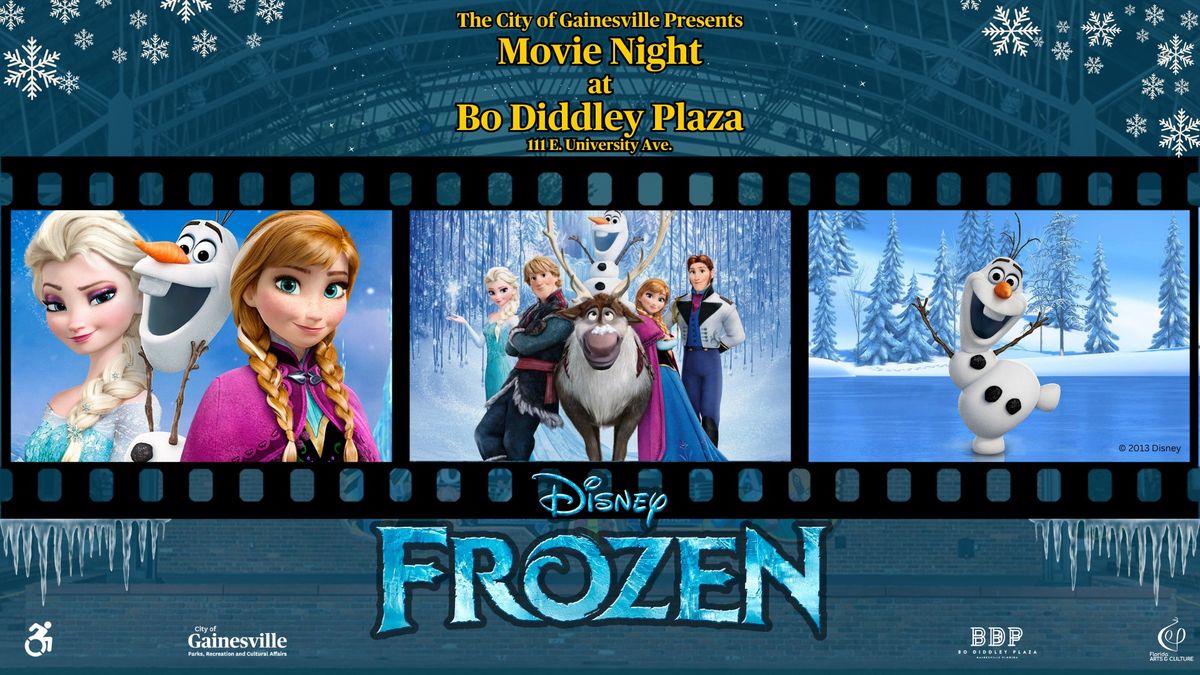 Movie Night at Bo Diddley Plaza featuring Disney's Frozen