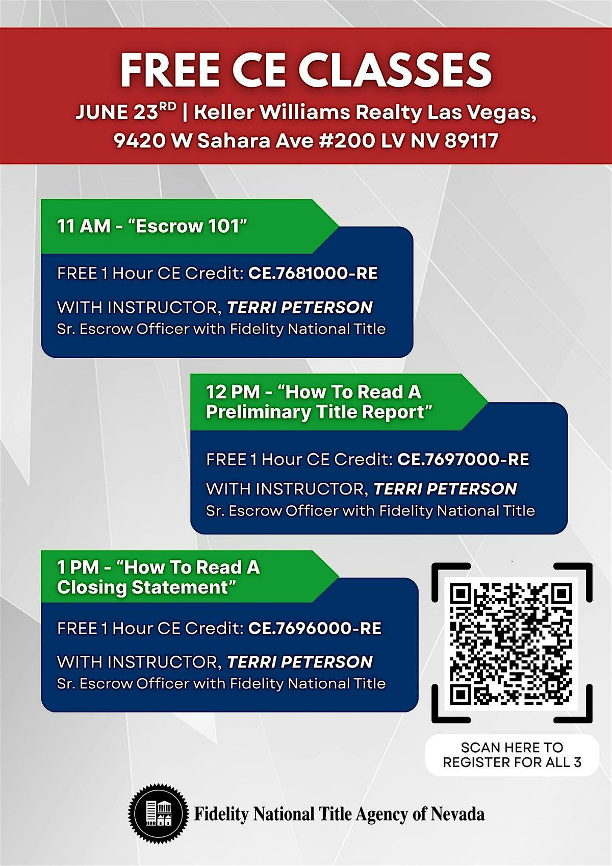 Free CE Classes!