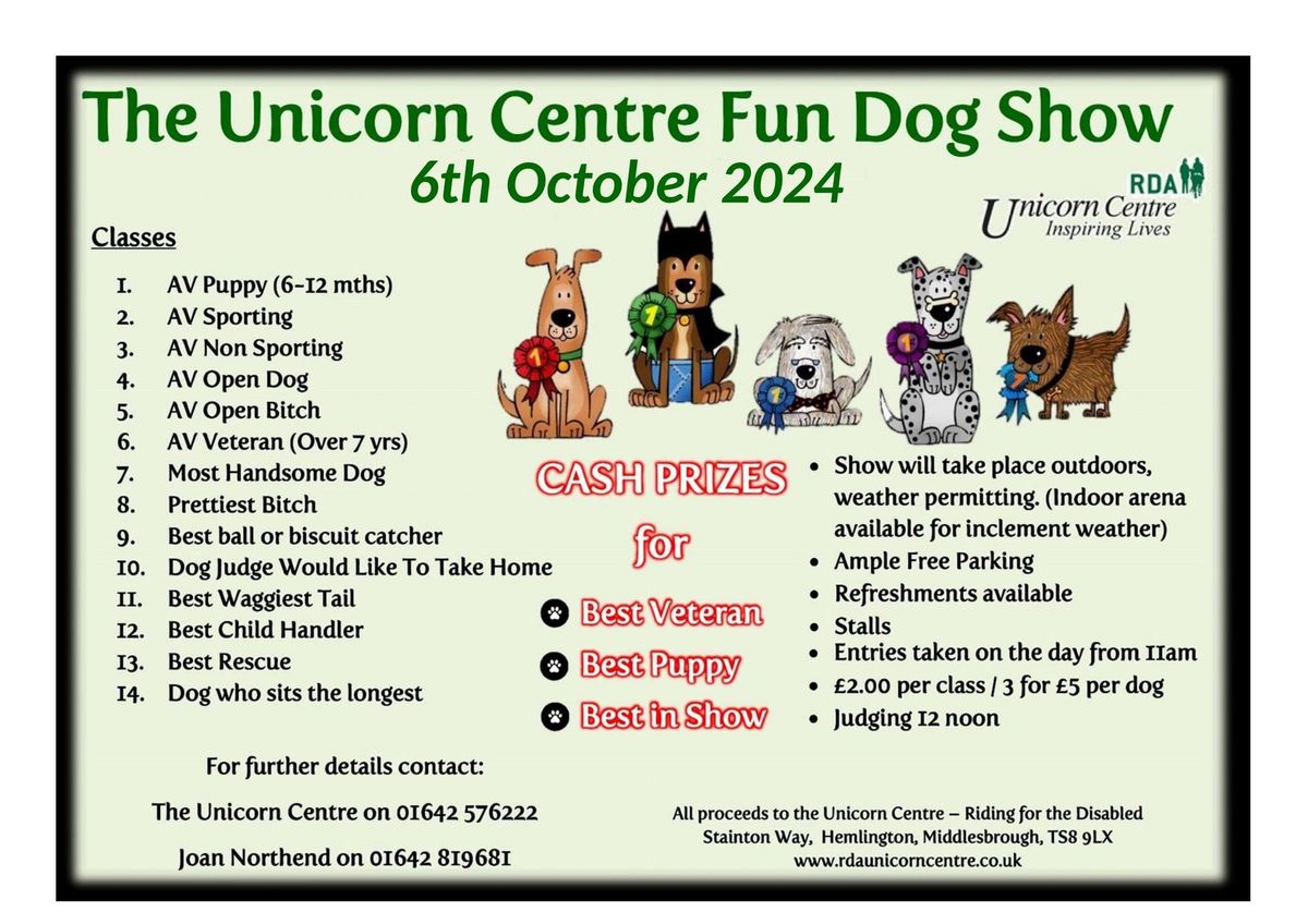 Unicorn Centre Fun Dog Show