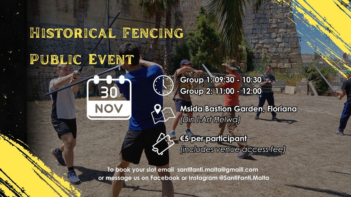 Hands-on Historical Fencing Event