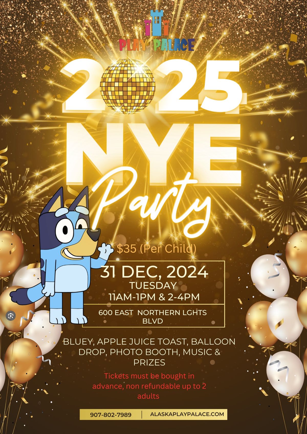 Bluey\u2019s New Year Bash: Play Palace 2025 Countdown!\ud83c\udf89