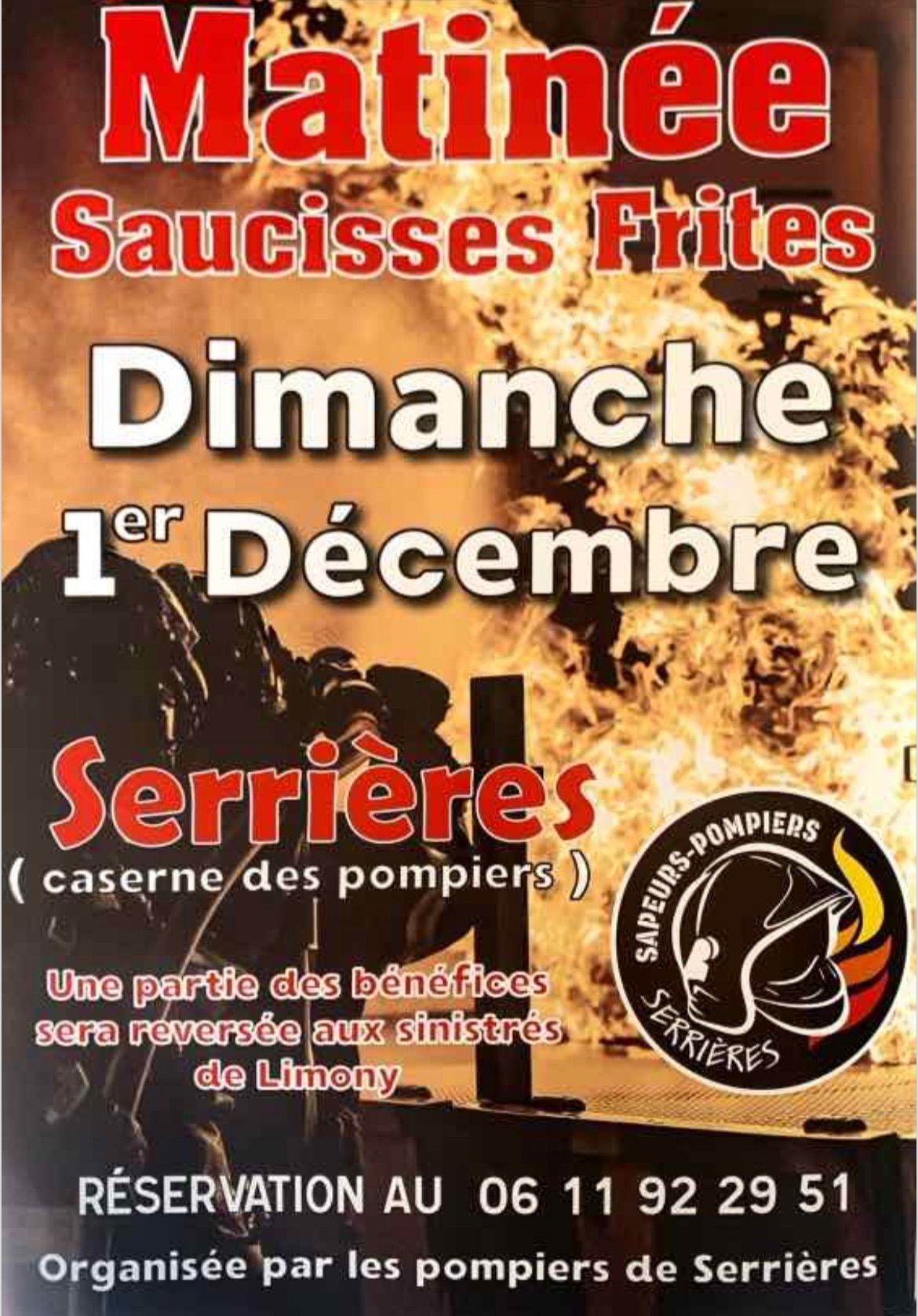 Matin\u00e9e saucisses-frites des Sapeurs Pompiers de Serrieres