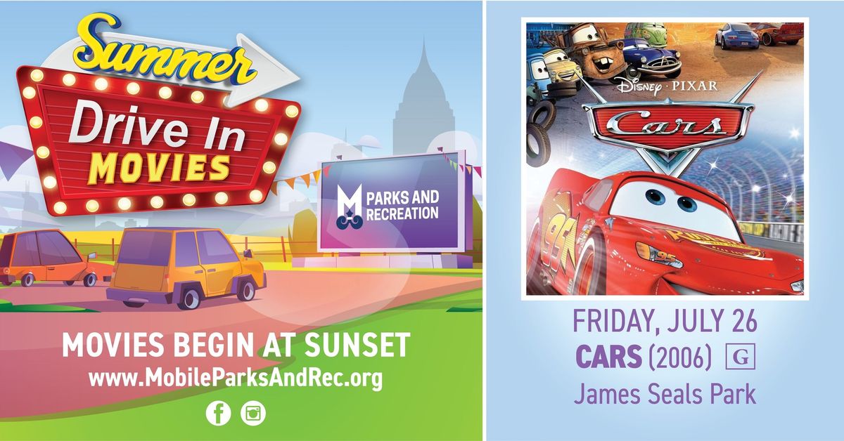 FREE Summer Drive-In Movie - Cars (Pixar\/Disney) - City of Mobile Events