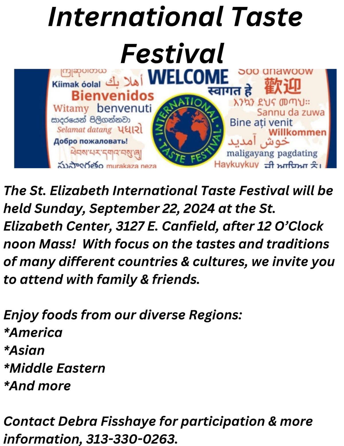 St. Elizabeth Catholic Church International Taste Festival