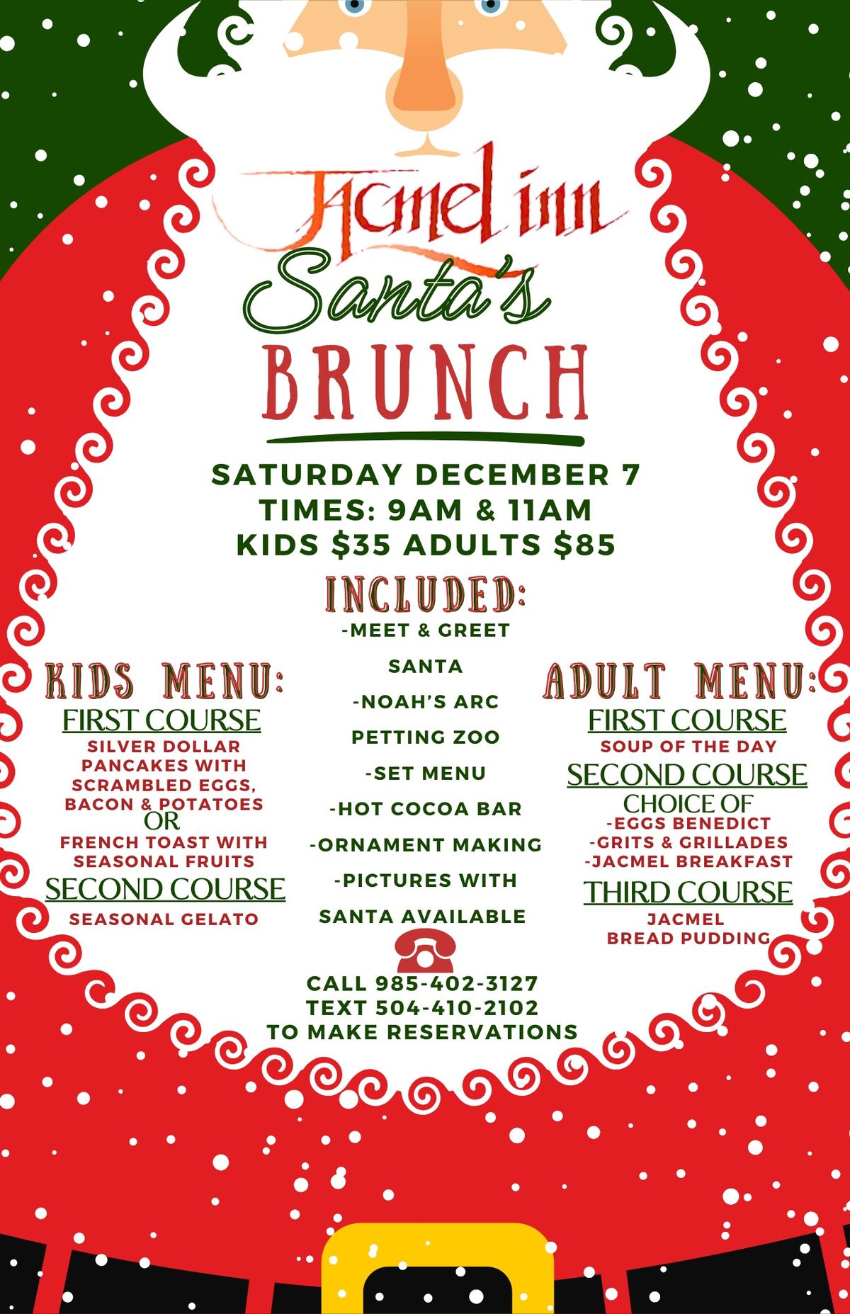 Jacmel Inn\u2019s 3rd Annual Santa\u2019s Brunch