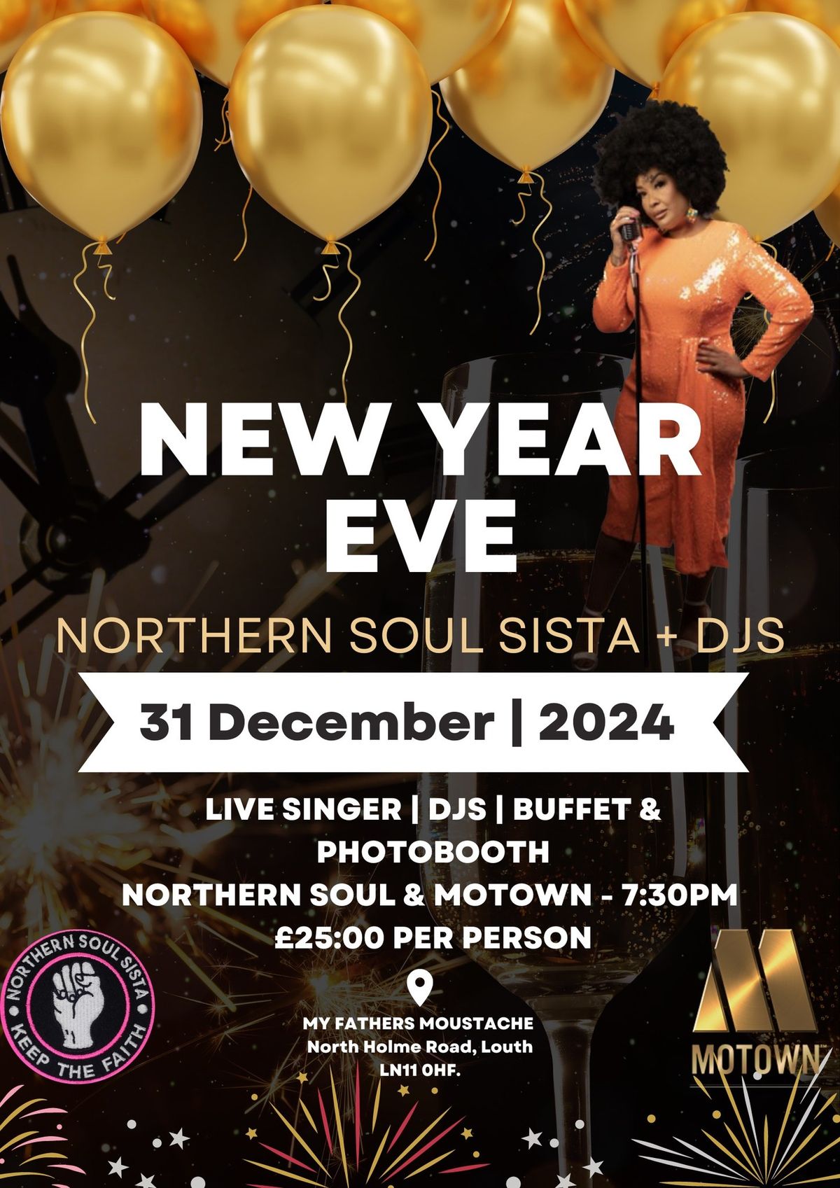 Northern Soul Sista Live @ DJs NYE Party 