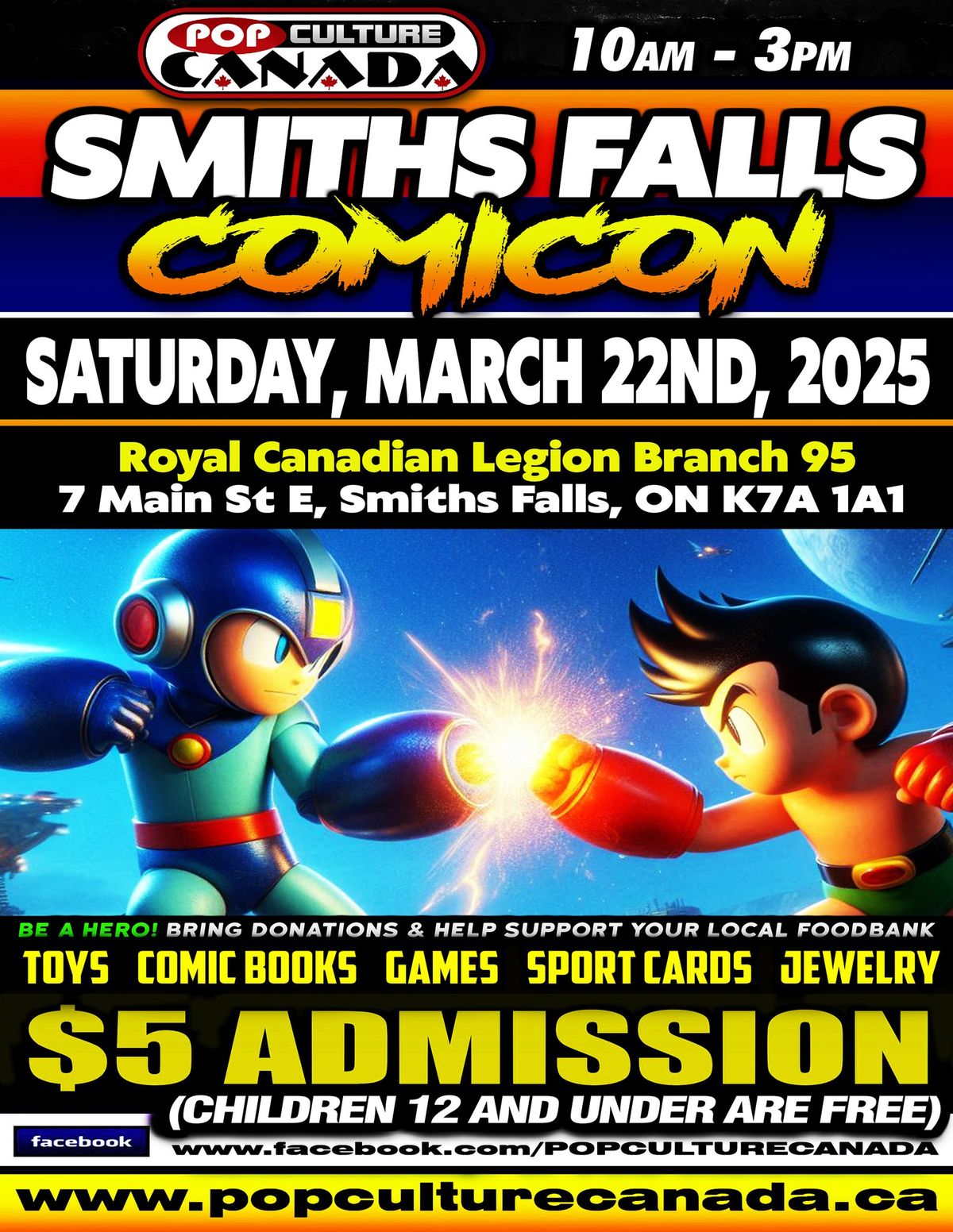 Smiths Falls Comicon : March 22nd 2025