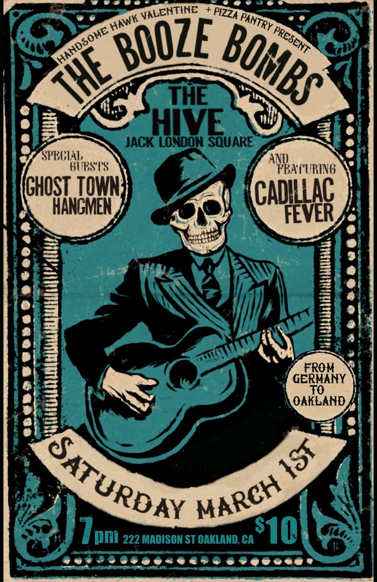 HHV presents THE BOOZE BOMBS \u2022 GHOST TOWN HANGMEN \u2022 CADILLAC FEVER