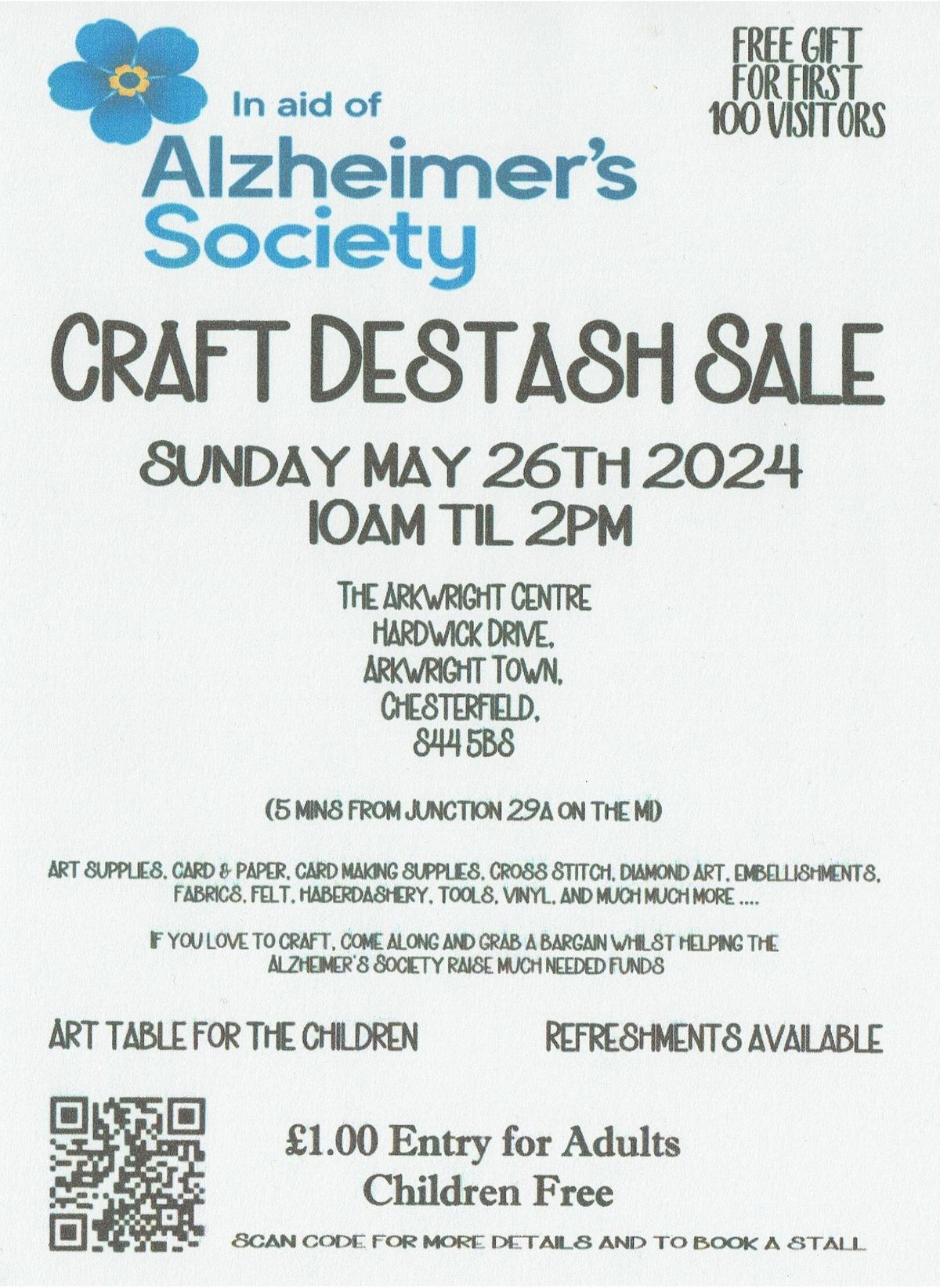 Table Top Sale of Craft Supplies
