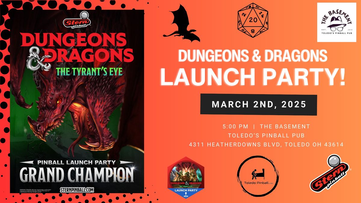 The Basement - Dungeons & Dragons Pinball Launch Party - Stern Army - Toledo Pinball