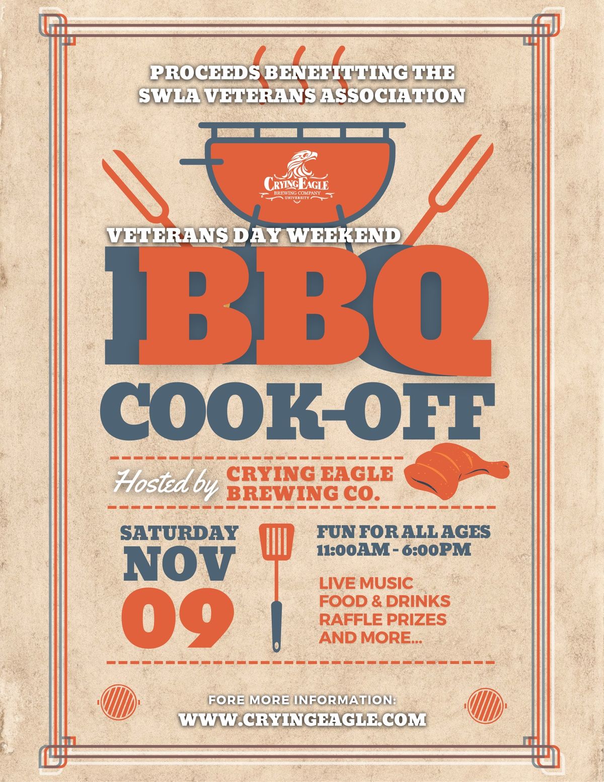 Crying Eagle Brewing's Inaugural Veteran's Day BBQ Cook-Off 