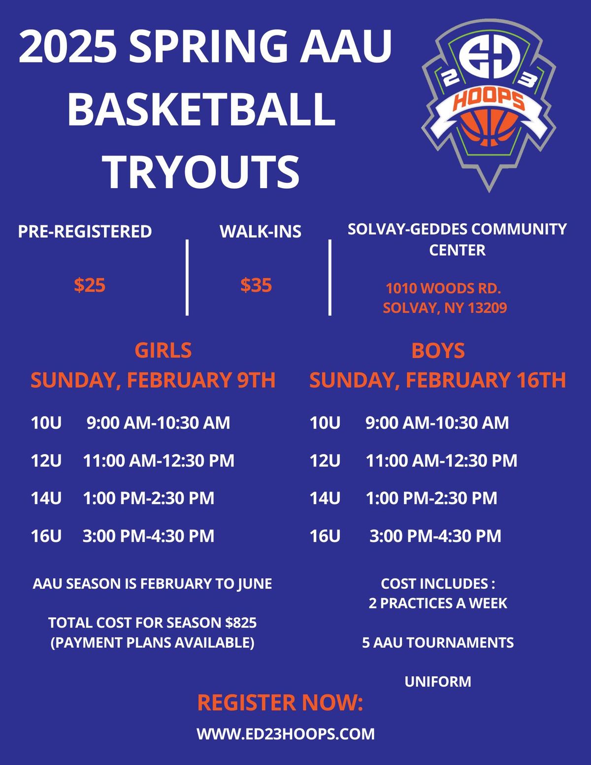 ED23HOOPS AAU Tryouts (Boys)