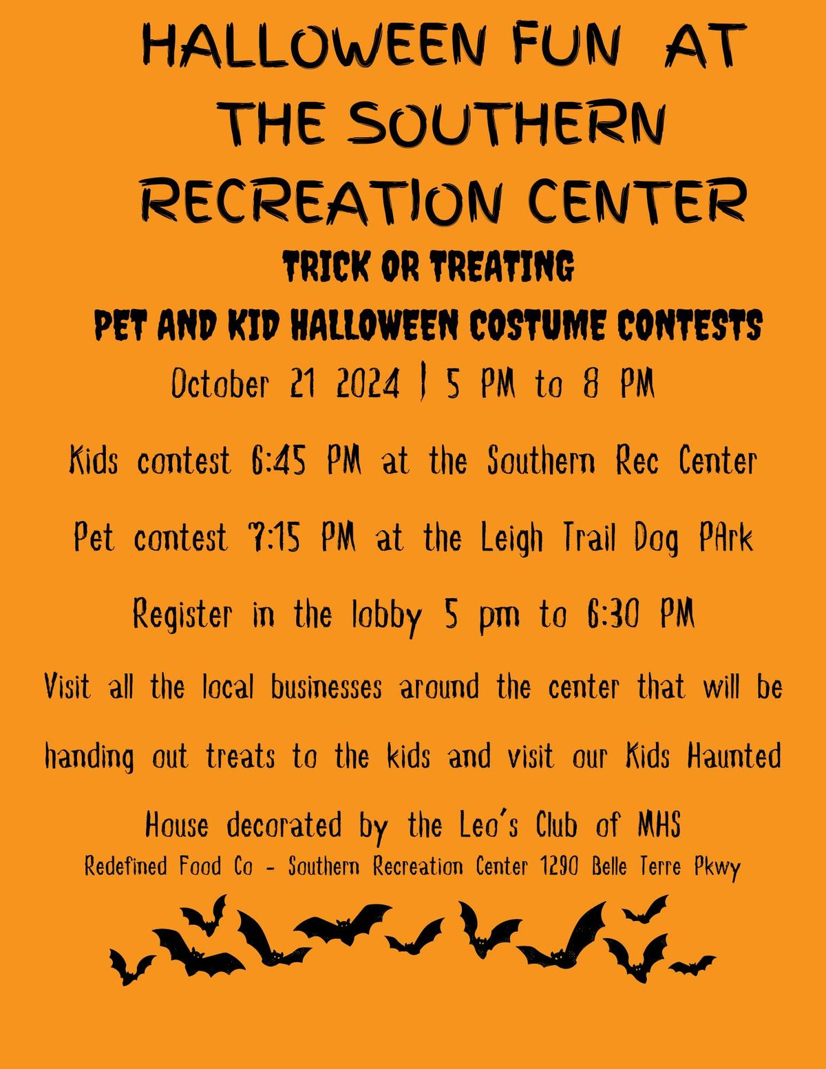 Trick or Treating and Kids\/Pet Costume Contest