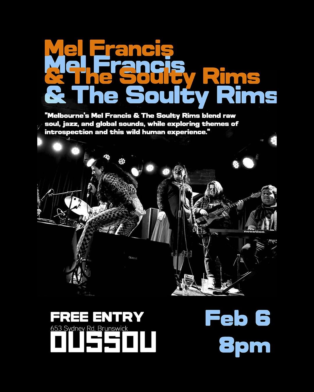 Mel Francis & The Soulty Rims @ Bar Oussou!