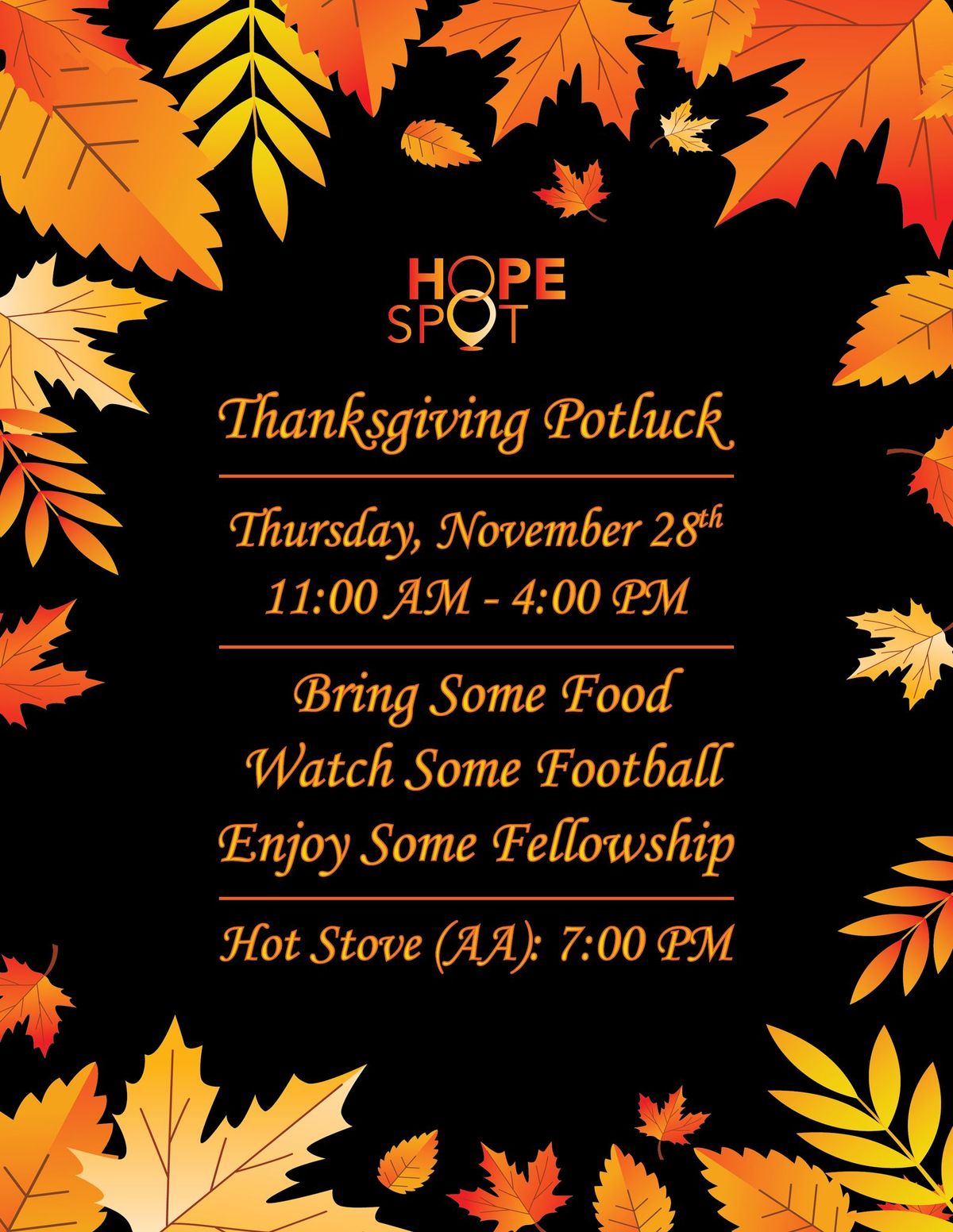 Hope Spot's Thanksgiving Potluck