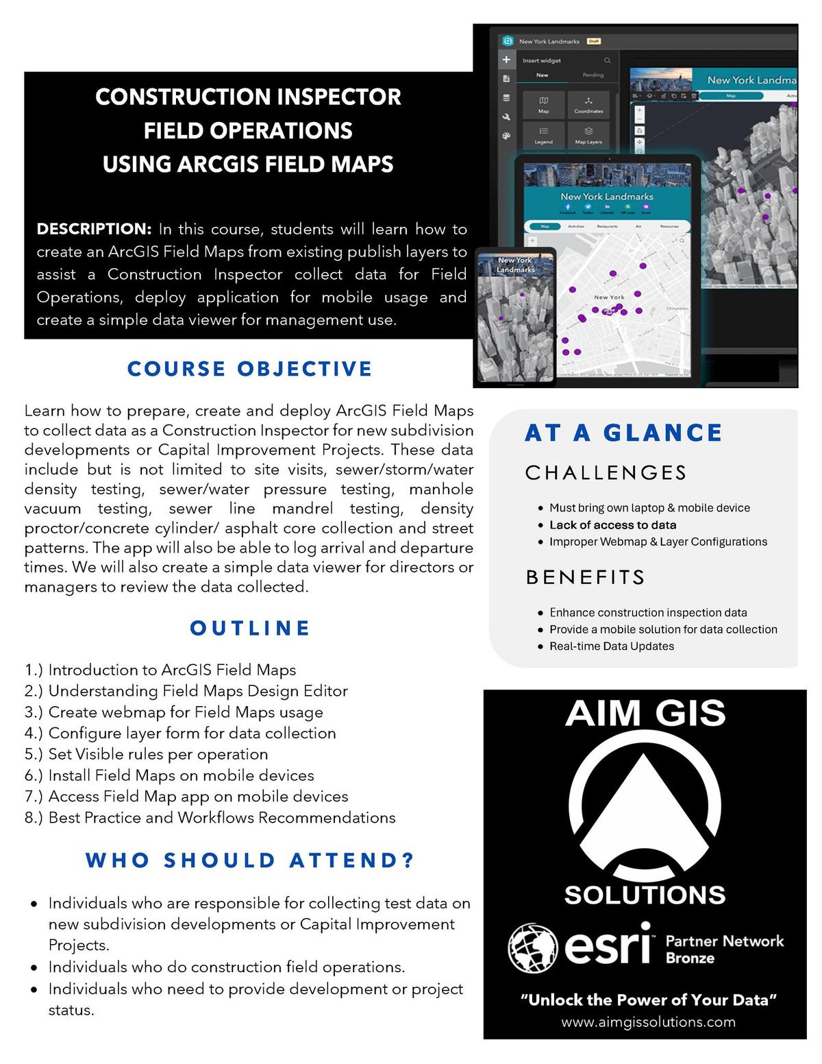 AIM GIS SOLUTIONS - ARCGIS FIELD MAPS TRAININGS