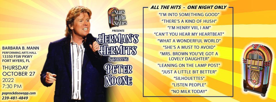 Herman's Hermits starring Peter Noone - All the Hits - One Night Only