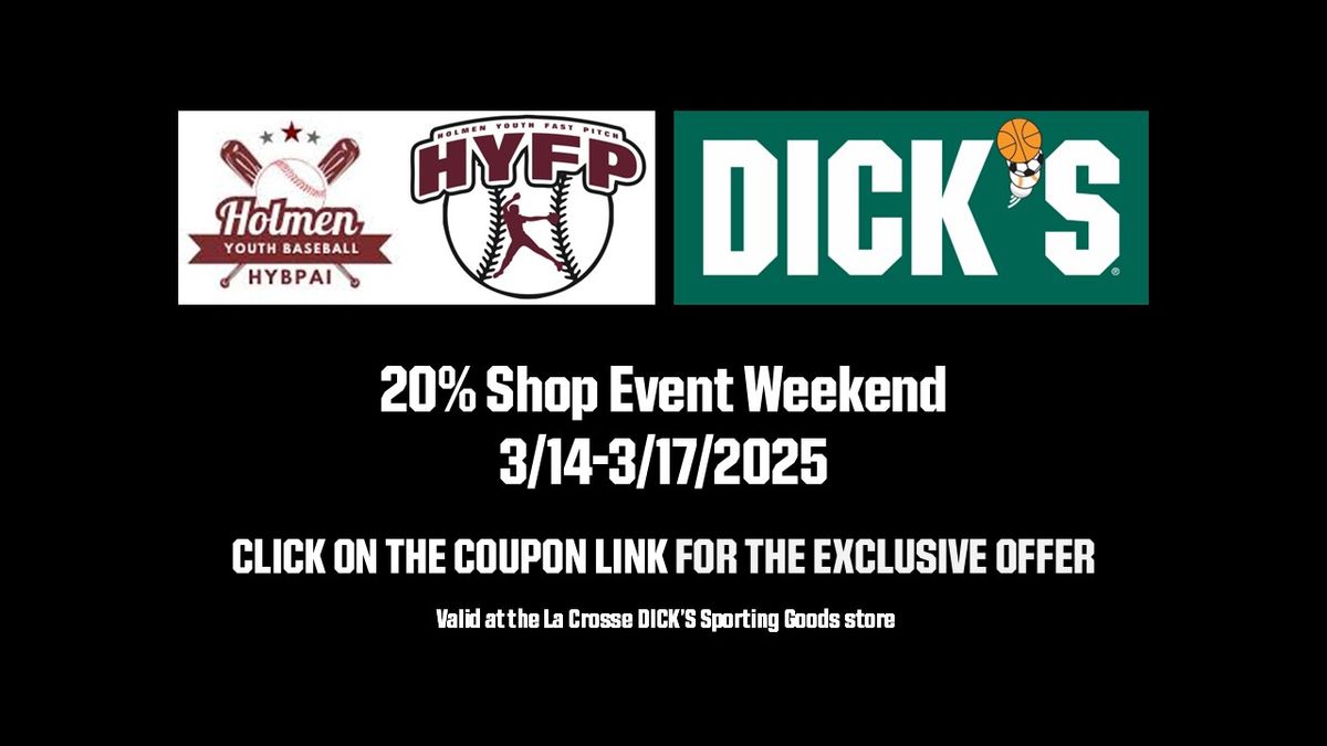 Dick's 20% Off Exclusive Shop Event