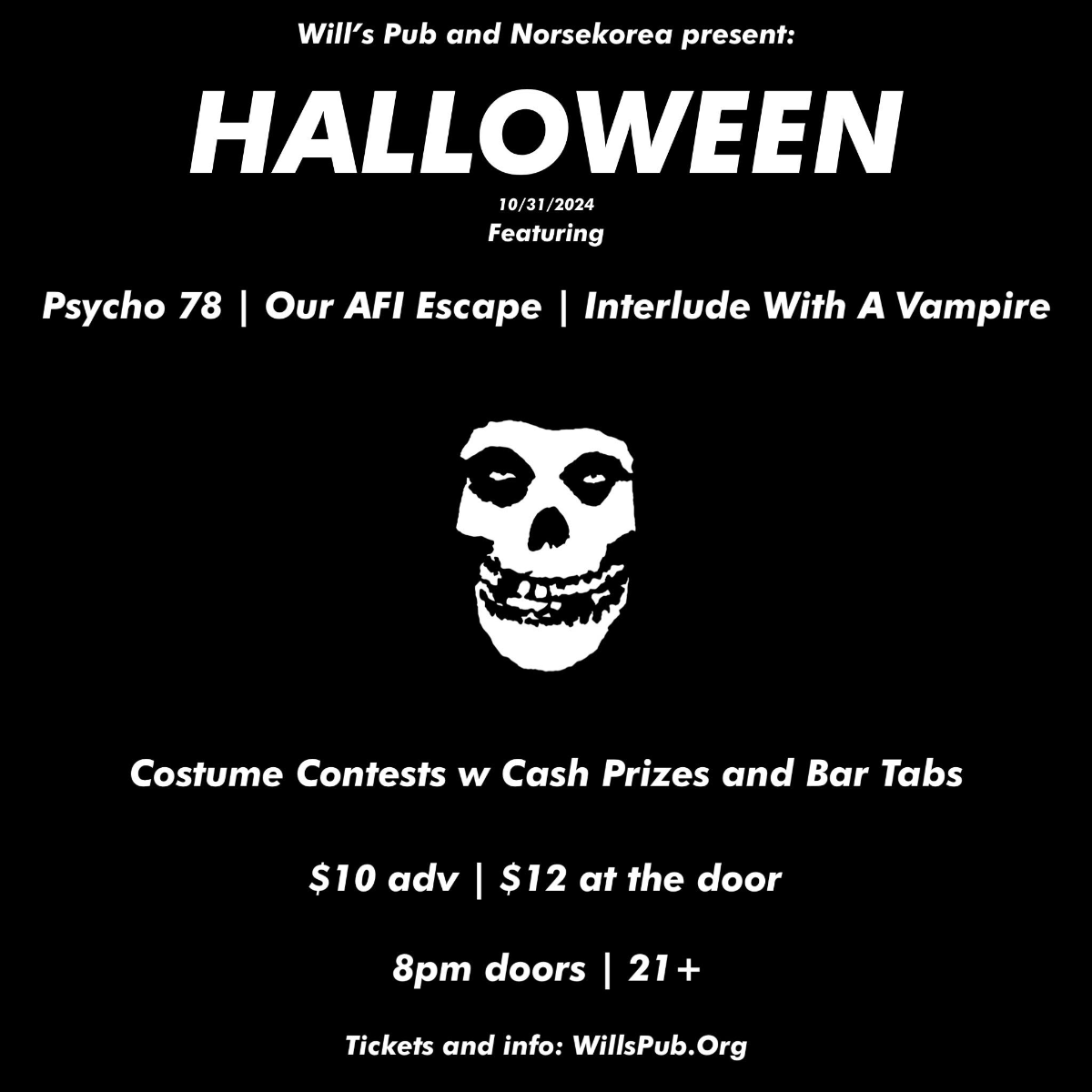 Norsekorea and Will's Pub Present: Halloween