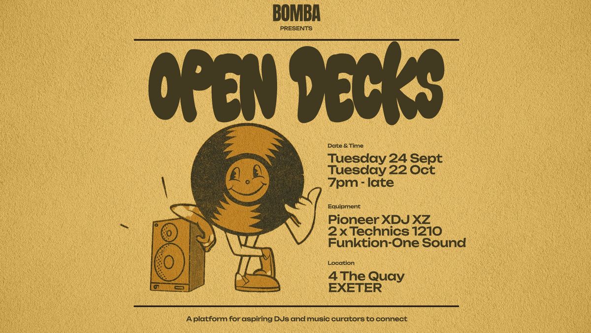 Bomba Open Decks - Tues 24 Sept -  Bomba Exeter