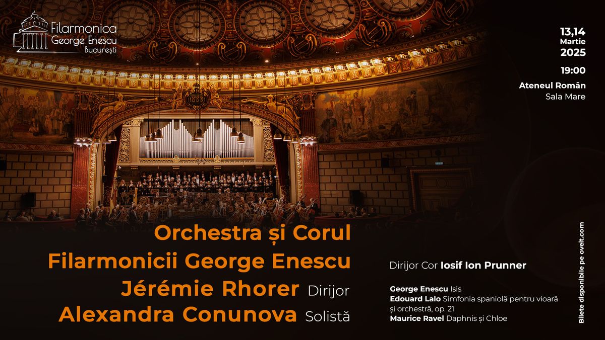 Concert vocal-simfonic. Dirijor J\u00c9R\u00c9MIE RHORER  Solist\u0103 ALEXANDRA CONUNOVA