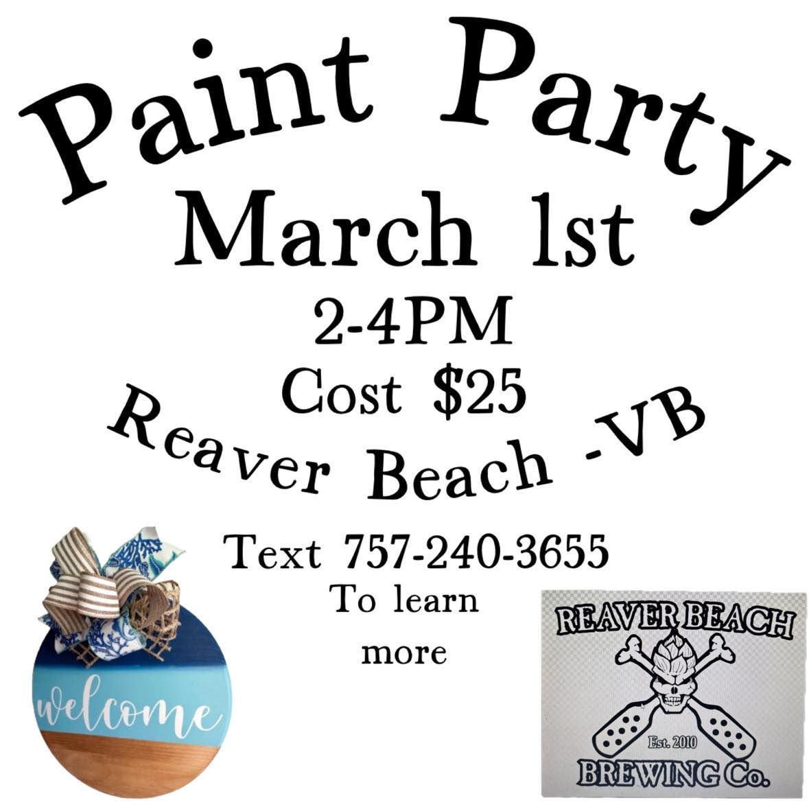 Reaver Beach-VB Location-Paint\/Craft Party-March