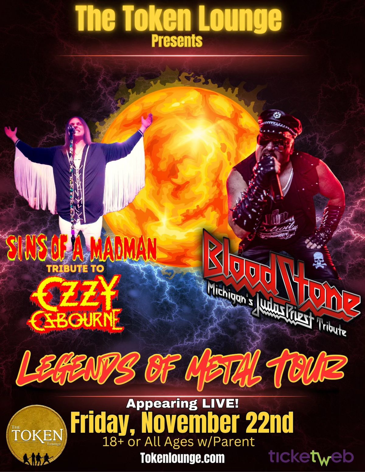 Sins Of A Madman [Ozzy Tribute] & BloodStone [Judas Priest Tribute] LIVE! @ The Token Lounge