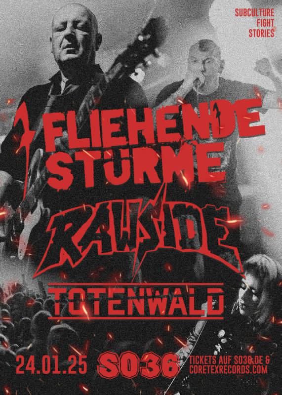 FLIEHENDE ST\u00dcRME & RAWSIDE & TOTENWALD @ SO36 in Berlin!