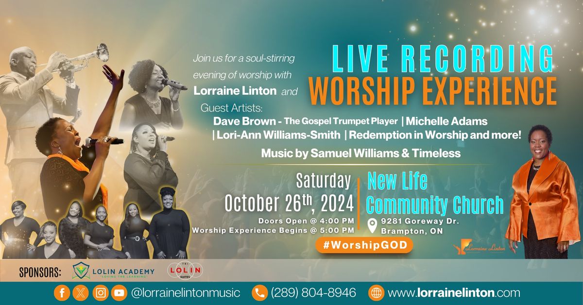 Live Recording Worship Experience - Lorraine Linton Music | #WorshipGOD