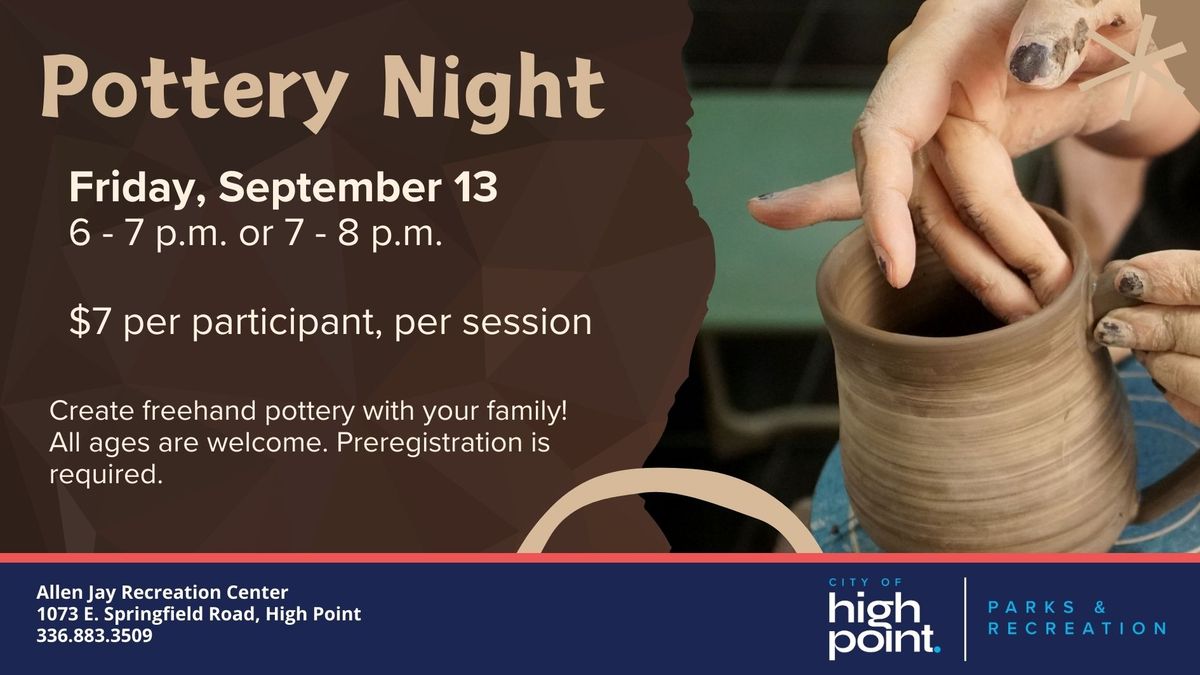 Pottery Night at Allen Jay Recreation Center