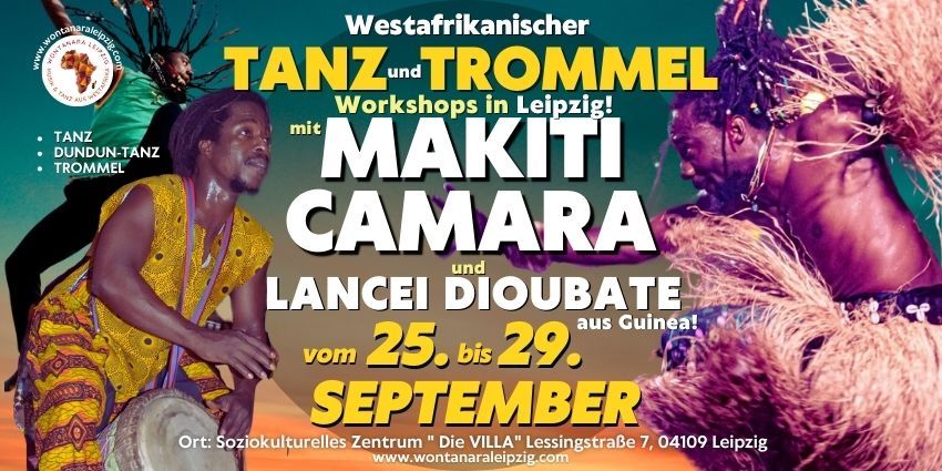 Tanz- und Trommelworkshops mit Makiti Camara und Lancei Dioubate in Leipzig!