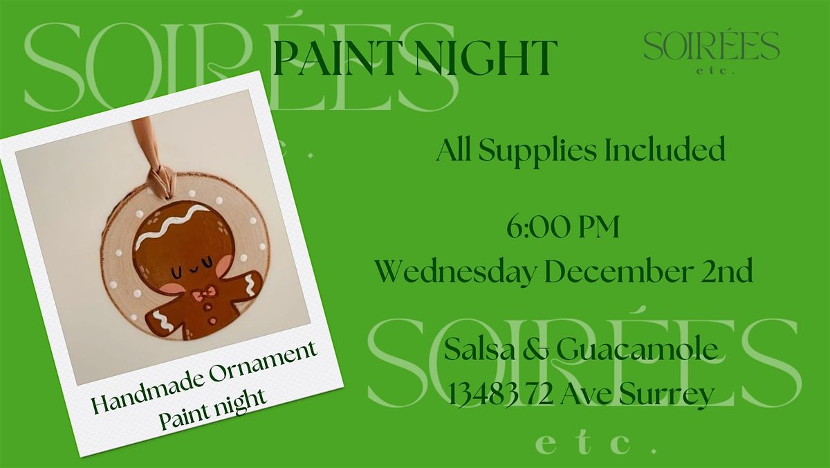 Ornament Paint Night at Salsa & Guacamole