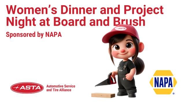 ASTA Women's Dinner and Project Night at Board and Brush