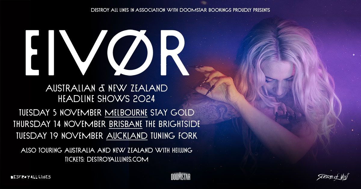 EIV\u00d8R \/\/ Auckland \/\/ Debut Australian Tour (Headline Show) \/\/ The Tuning Fork |  LIC AA