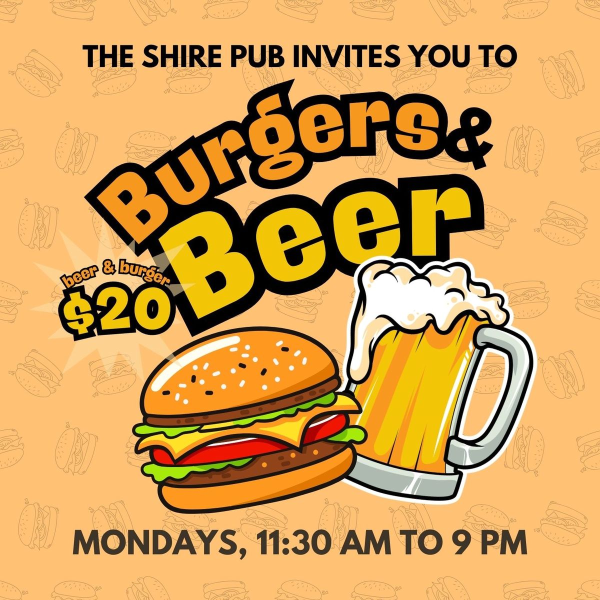 BURGER & BEER MONDAYS