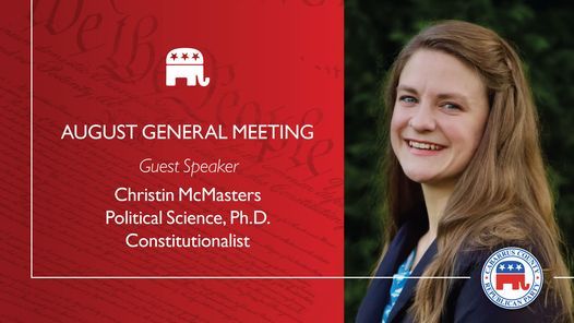 August General Meeting with Dr. Christin McMasters Ph.D.