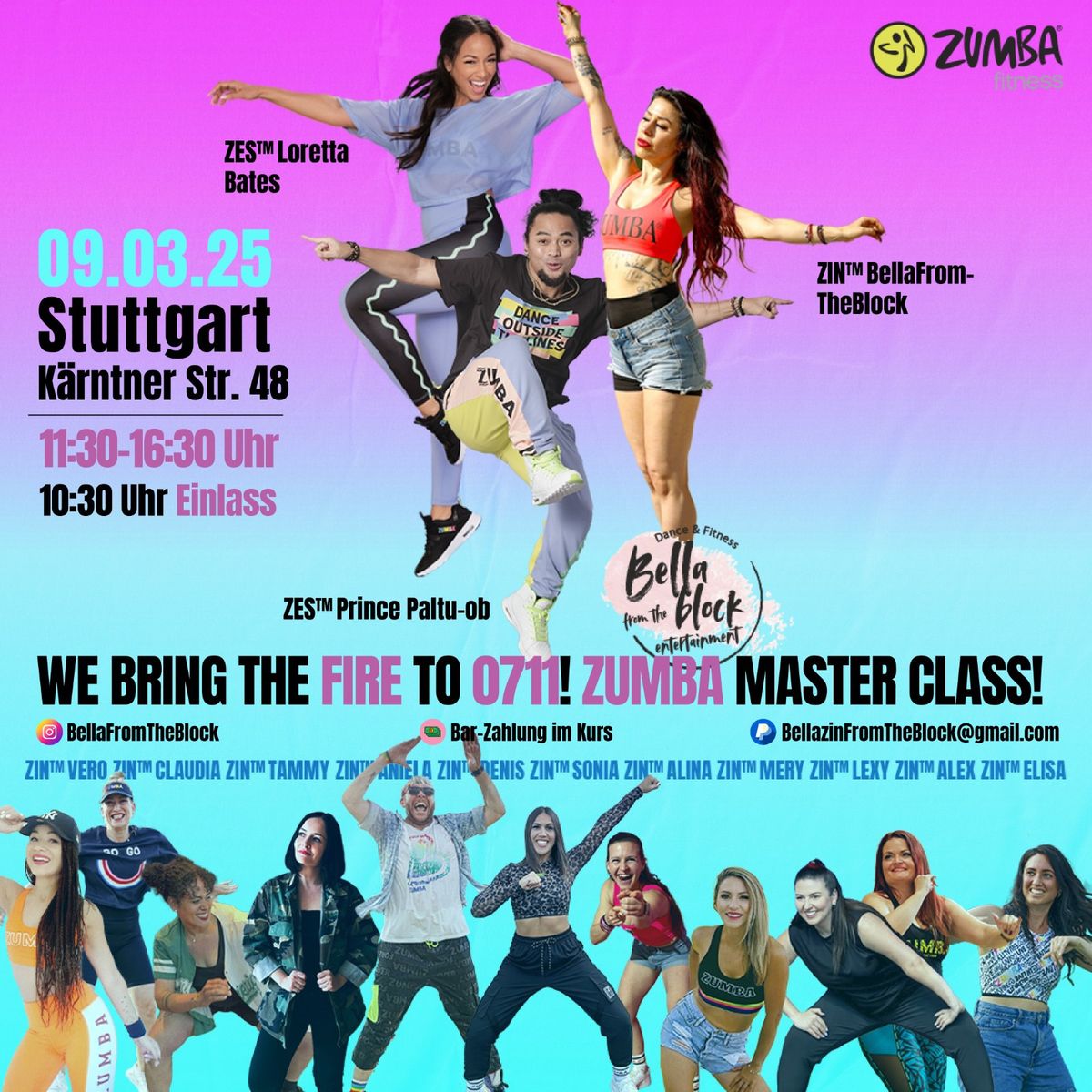 Zumba Masterclass \u201c We bring the fire to 0711 \u201c