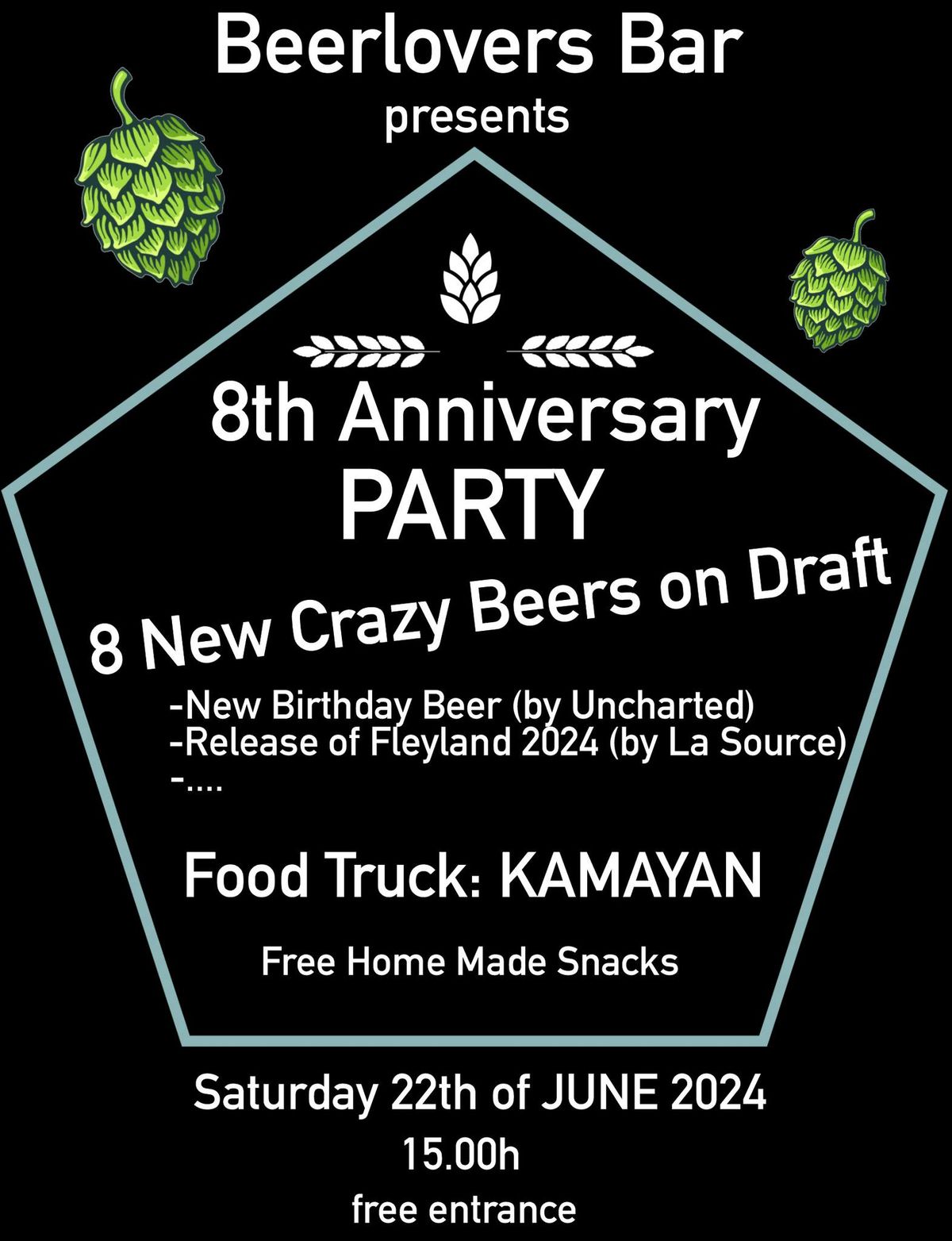 8th Anniversary PArty - Saturday 22nd June - 2024