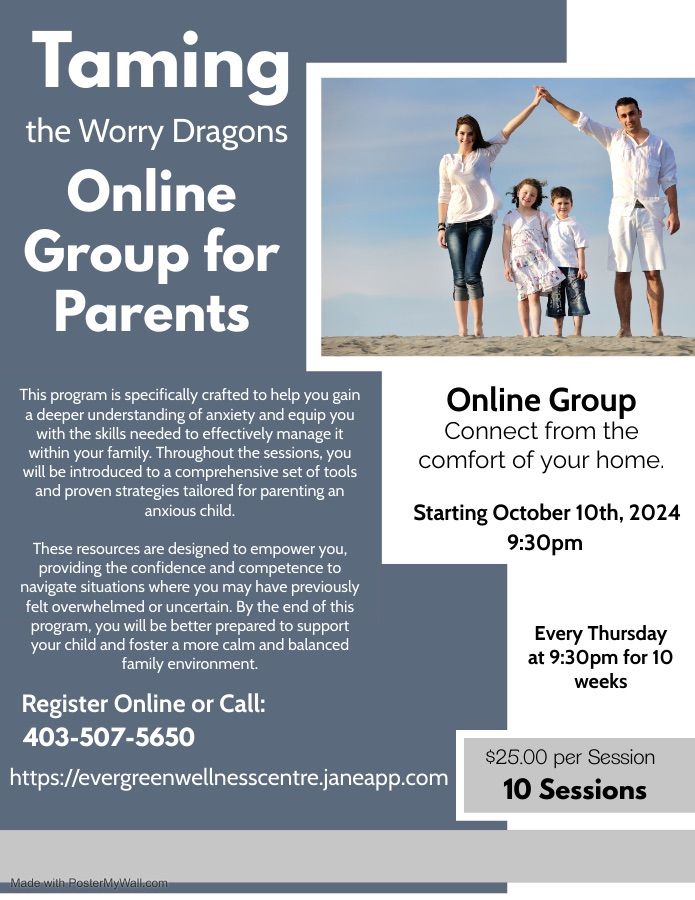 Affordable Online Group for Child Anxiety - Starting in October