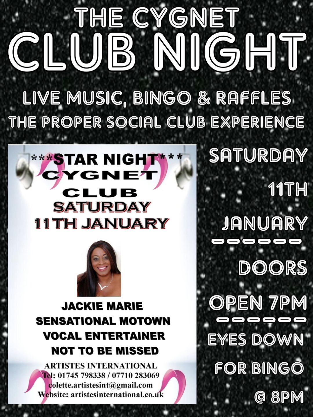 THE CYGNET - CLUB NIGHT - JACKIE MARIE 