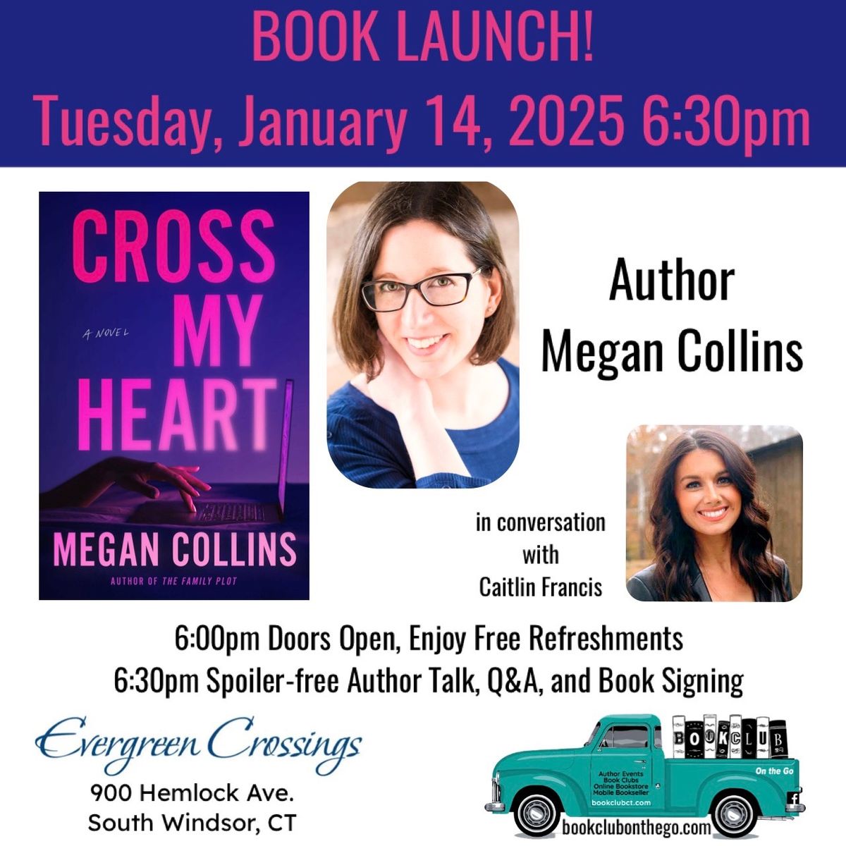 Book Launch: Megan Collins in Conversation with Caitlin Francis