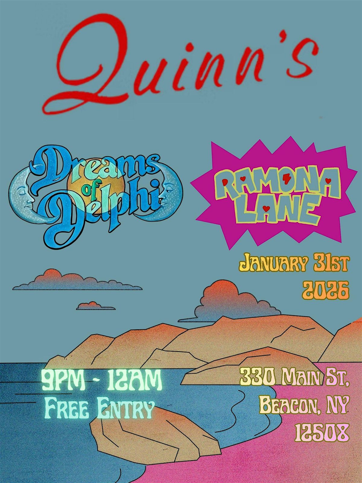 Dreams of Delphi with Ramona Lane at Quinn's in Beacon NY