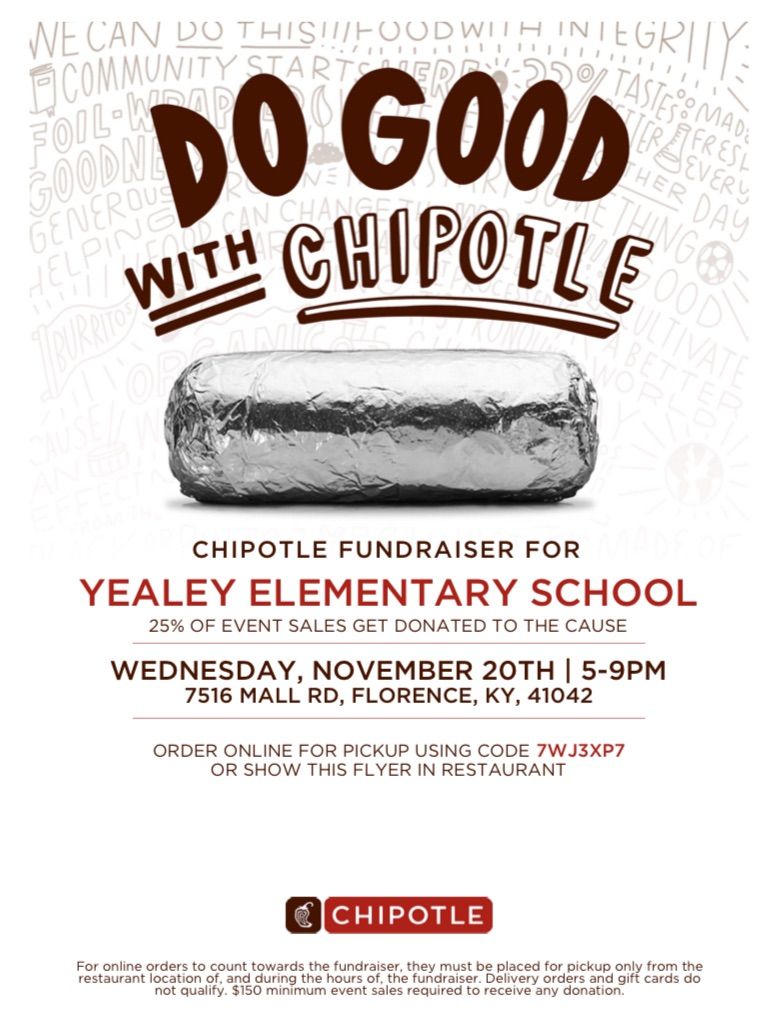 Yealey Chipotle Fundraiser 