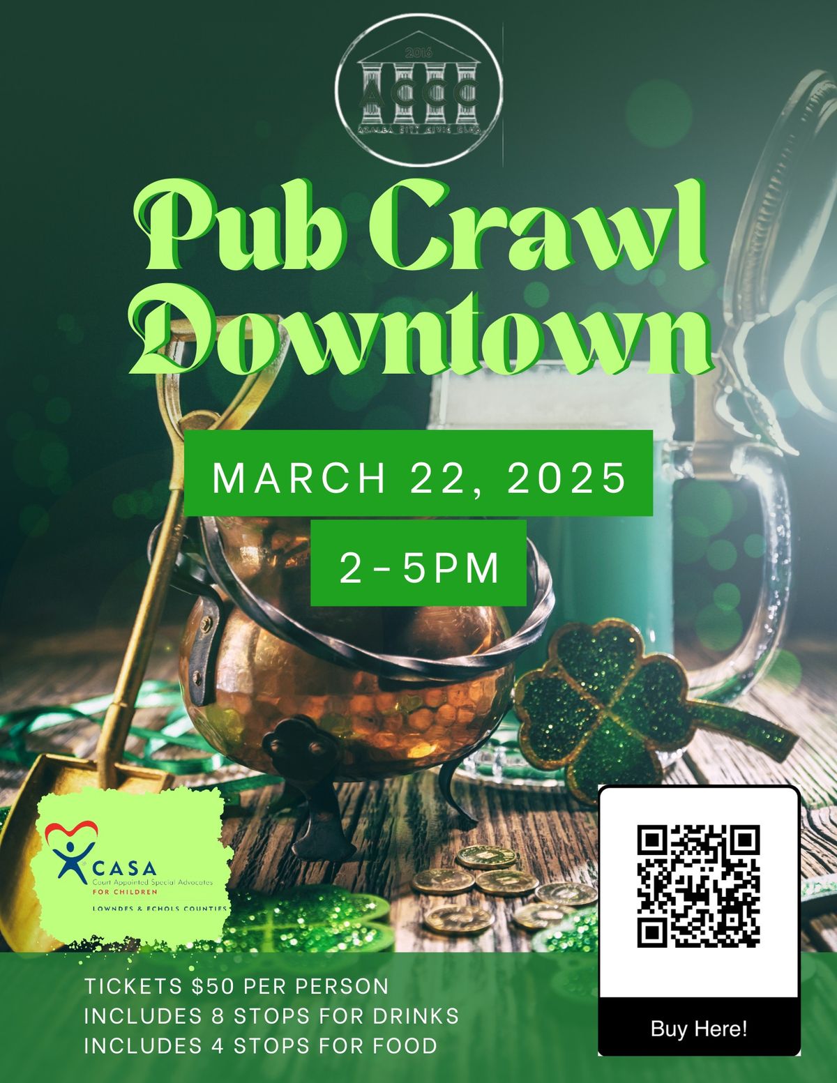 ACCC Pub Crawl 2025 Benefitting CASA of Lowndes and Echols Counties