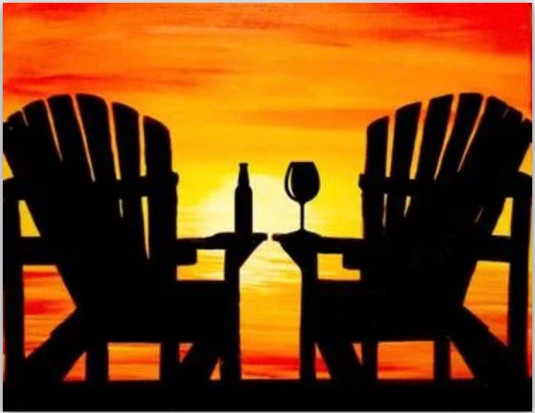 "Sunset with Drinks" Paint Nite at Upland Columbus Pump House
