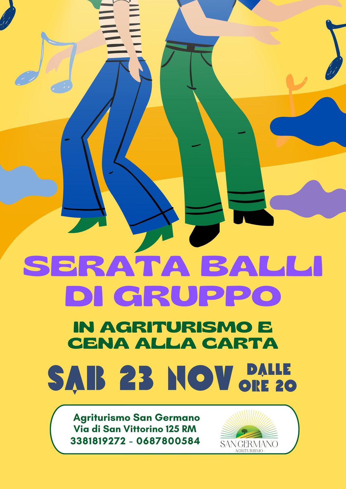 \ud83e\udea9\ud83d\udc83 SERATA BALLI DI GRUPPO\ud83e\udea9\ud83d\udd7a  IN AGRITURISMO \ud83c\udf3e 