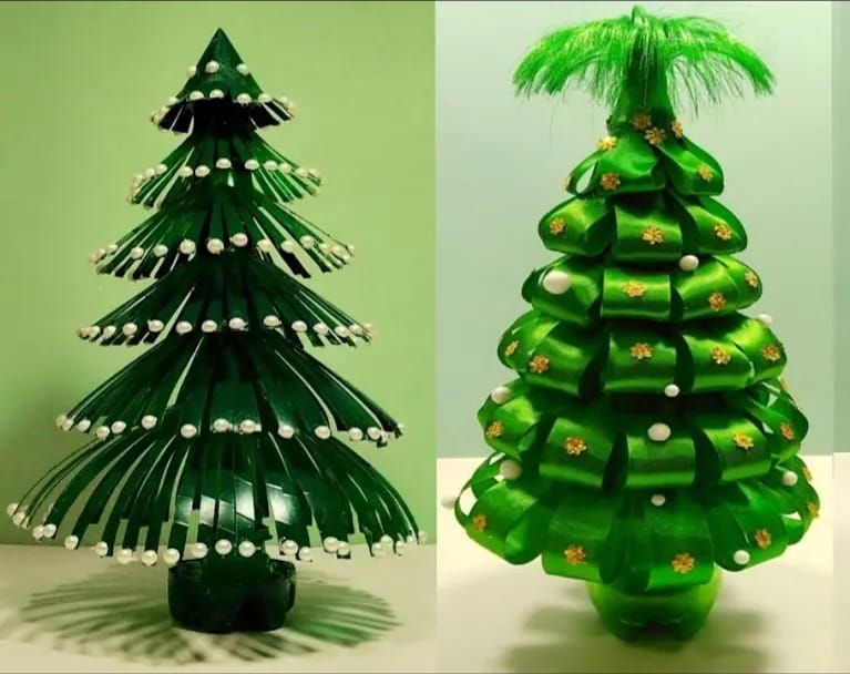 How to make Christmas Decorations from plastic bottles Workshop