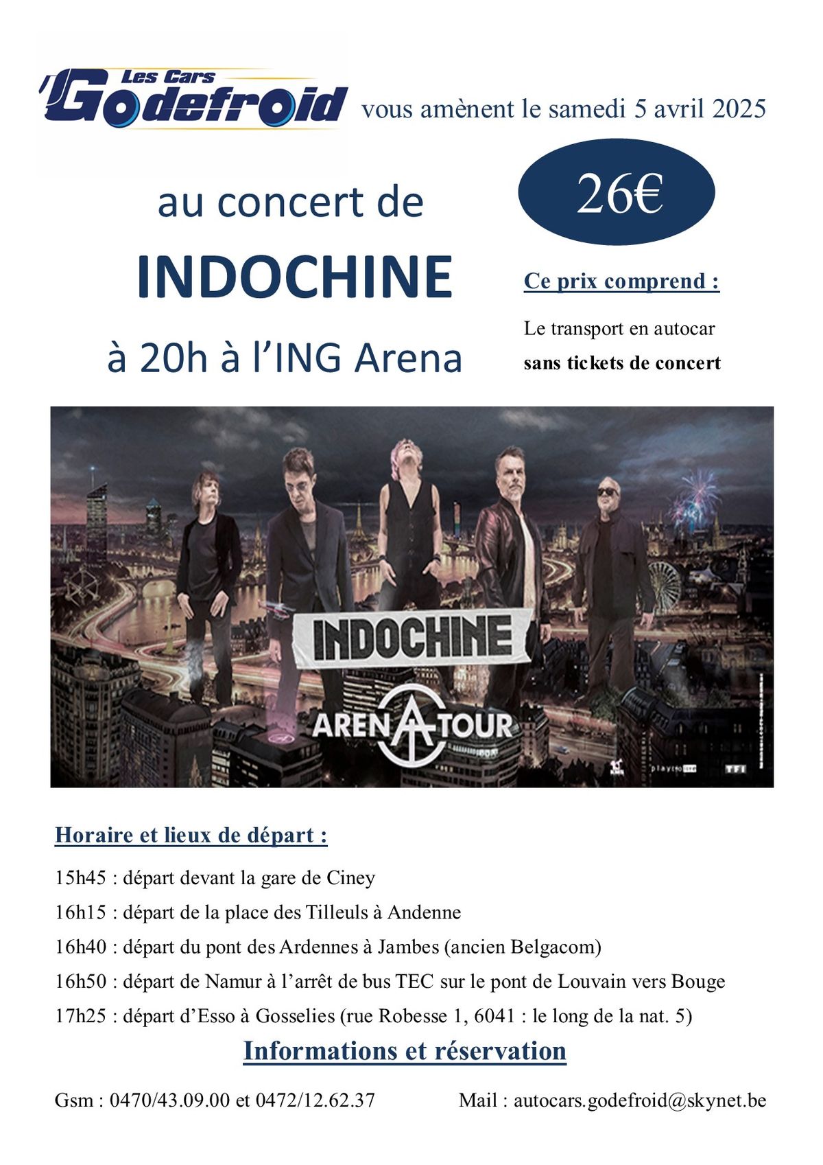 Concert Indochine : ING Arena (Cars Godefroid)